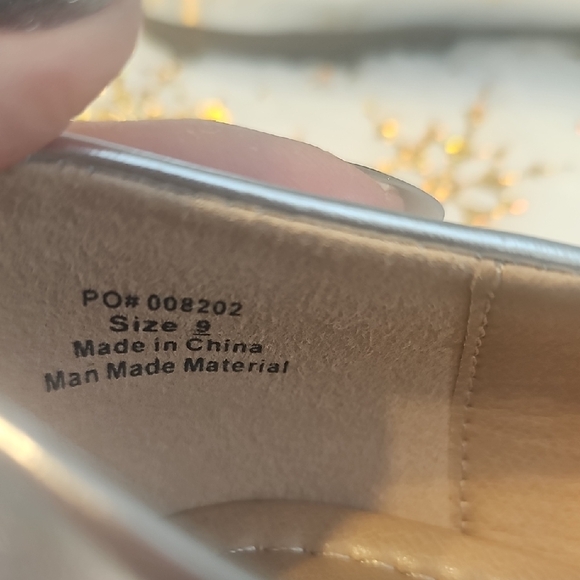 Journee Collection Silver Flats with Crystal Accents - Picture 7 of 9